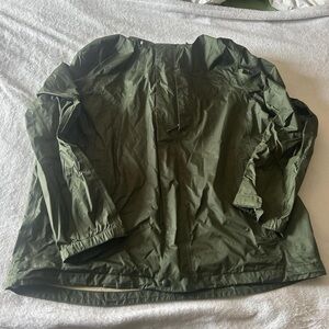 ll bean nylon olive green jacket